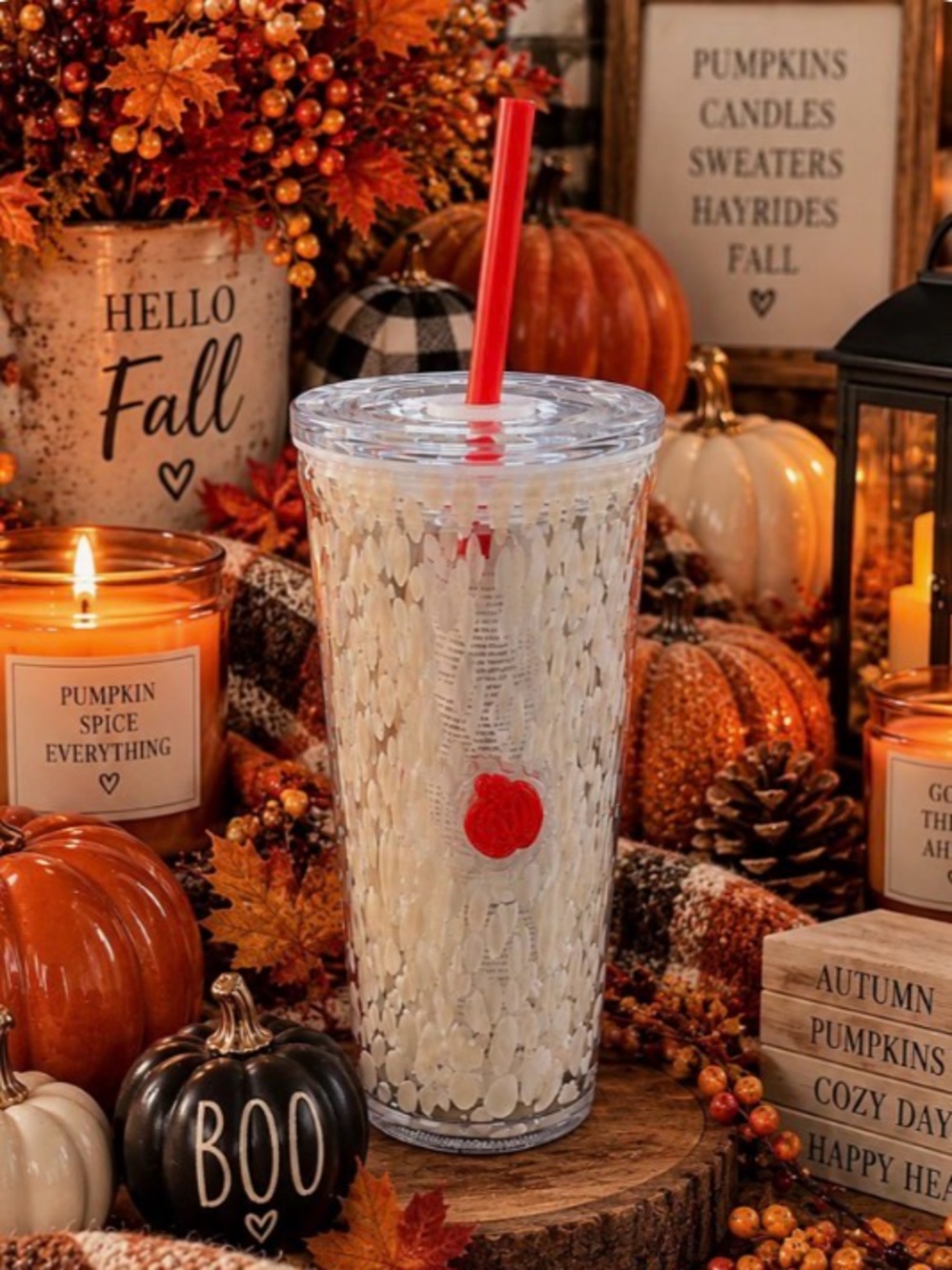 Starbucks Pumpkin Glass Tumbler Fall 2026